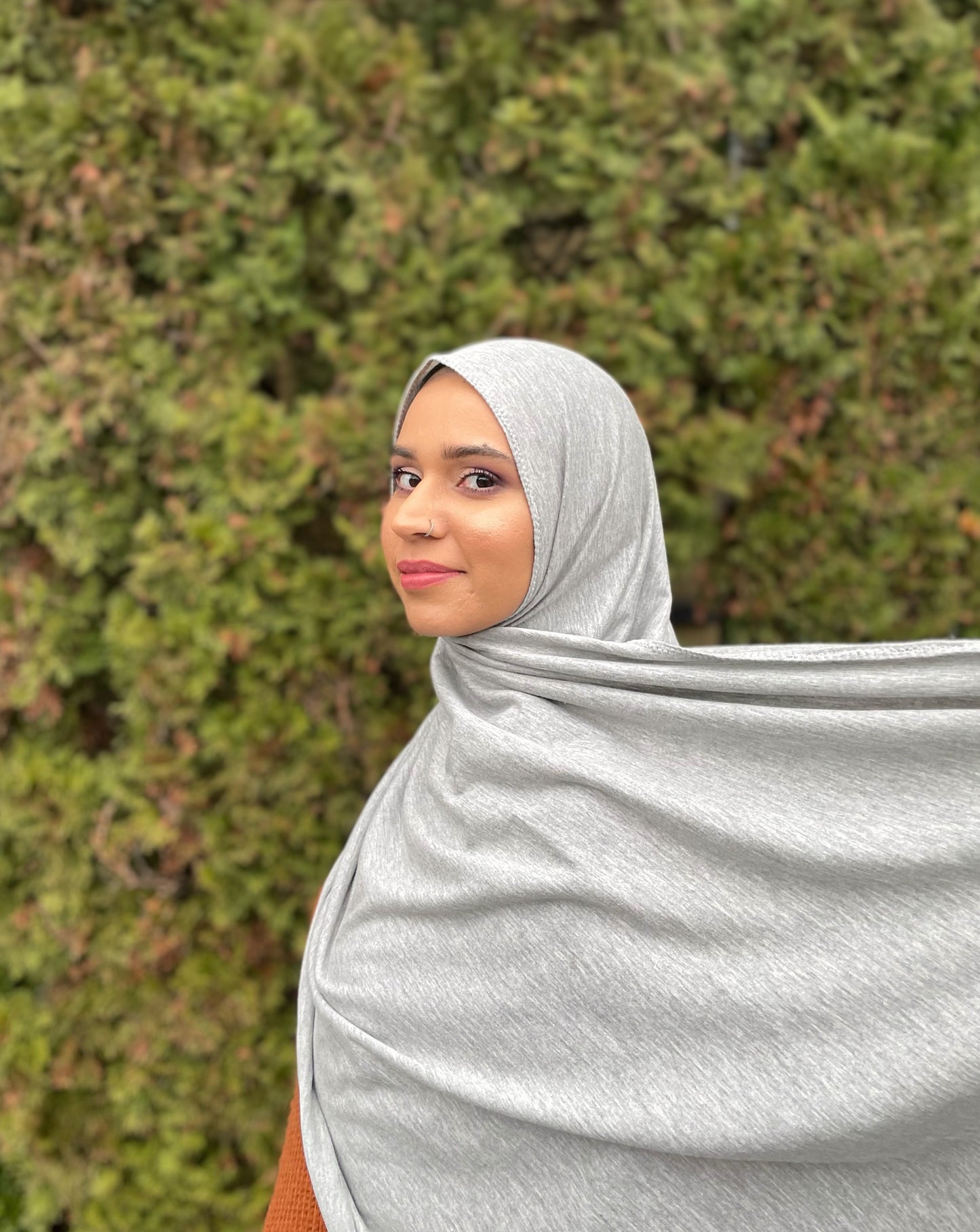 Tissue Jersey Hijab: Heather Grey