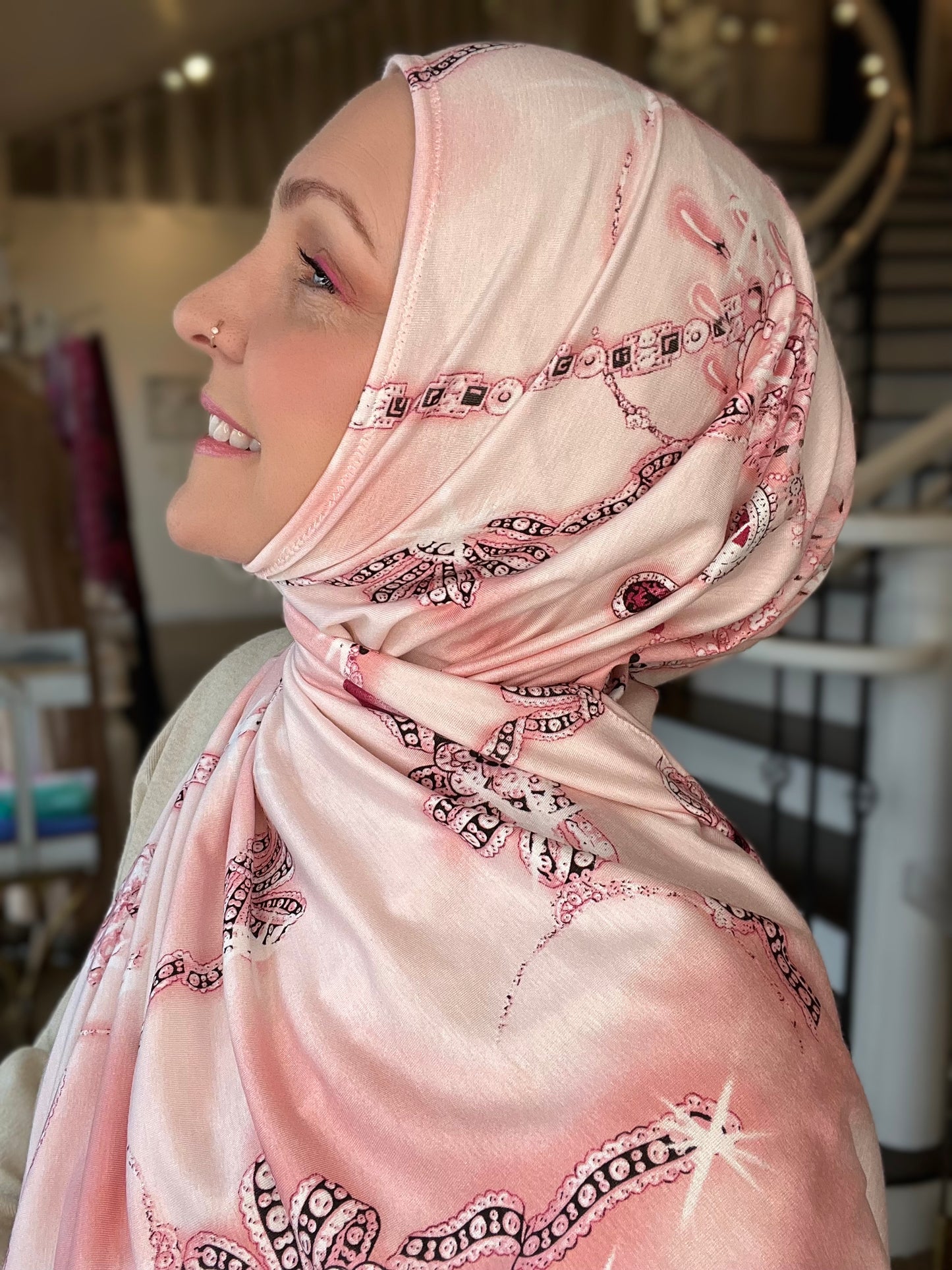 Printed Jersey Hijab: Hijab is My Crown