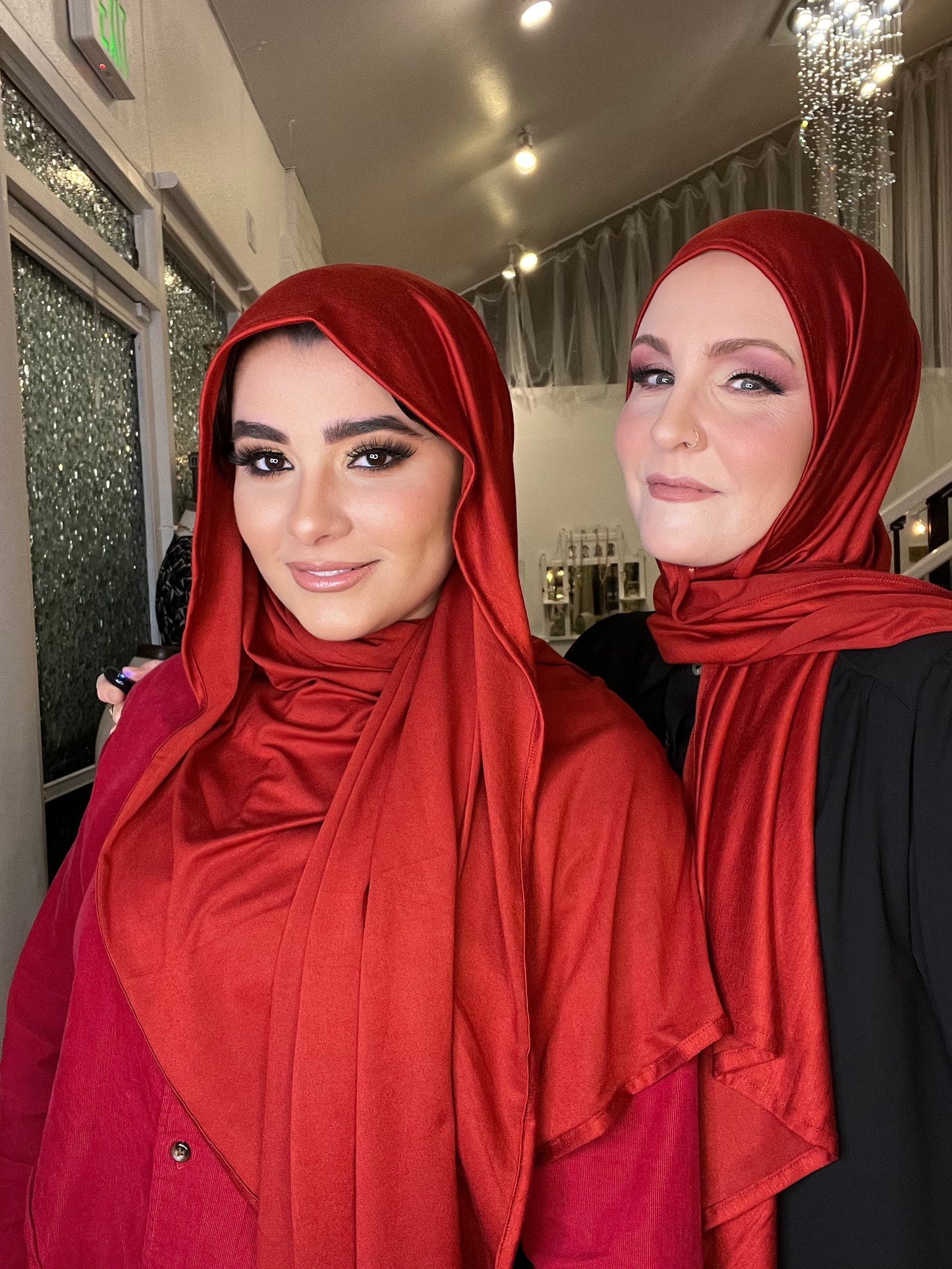 Jersey Hijab: Vivid Auburn Red