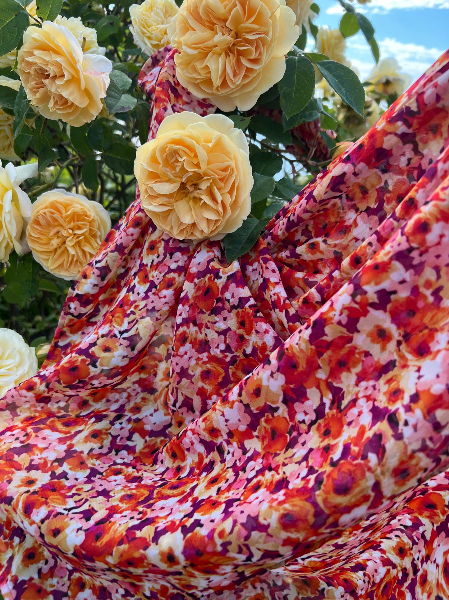 Chiffon Hijab: Floral Explosion