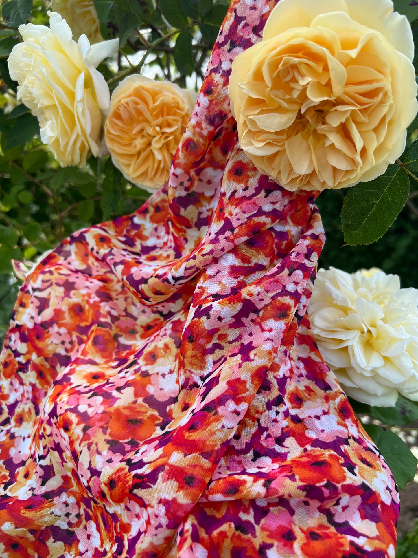 Chiffon Hijab: Floral Explosion