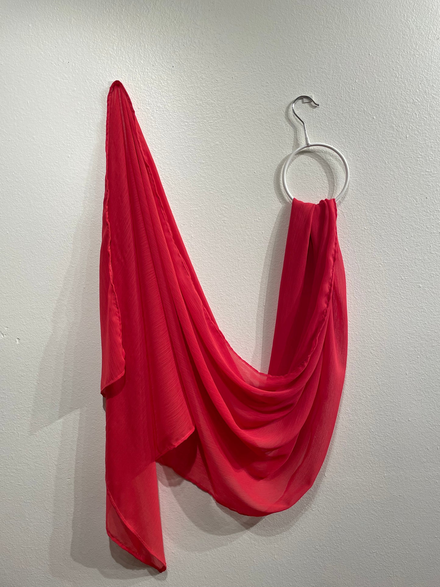 Crinkle Chiffon Hijab: Hot Pink