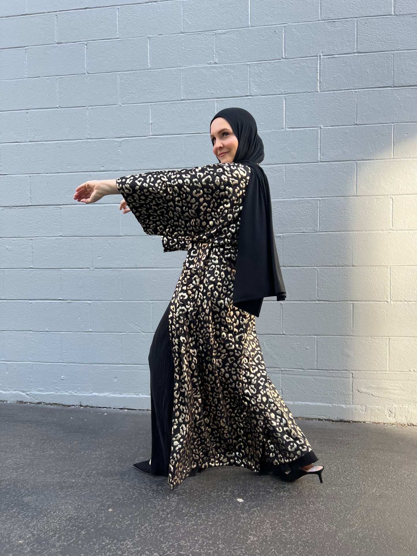 Signature MC Kimono: Gold Metallic Leopard