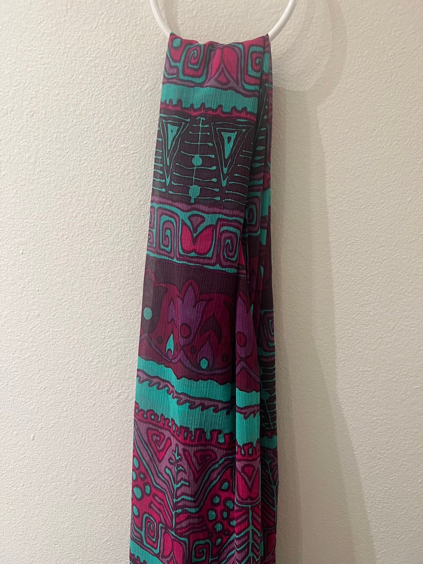 100% Silk Chiffon Hijab: Abstract