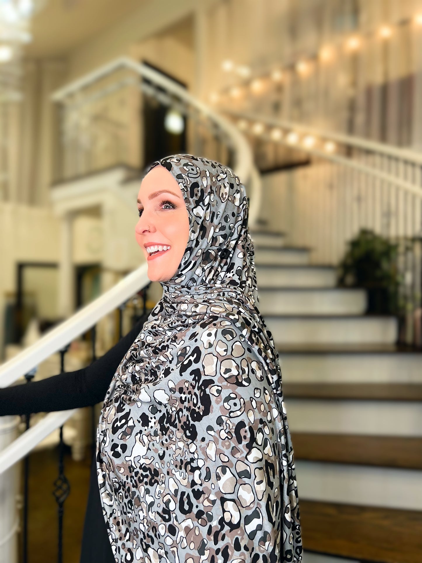 Printed Jersey Hijab: Incognito Cougar