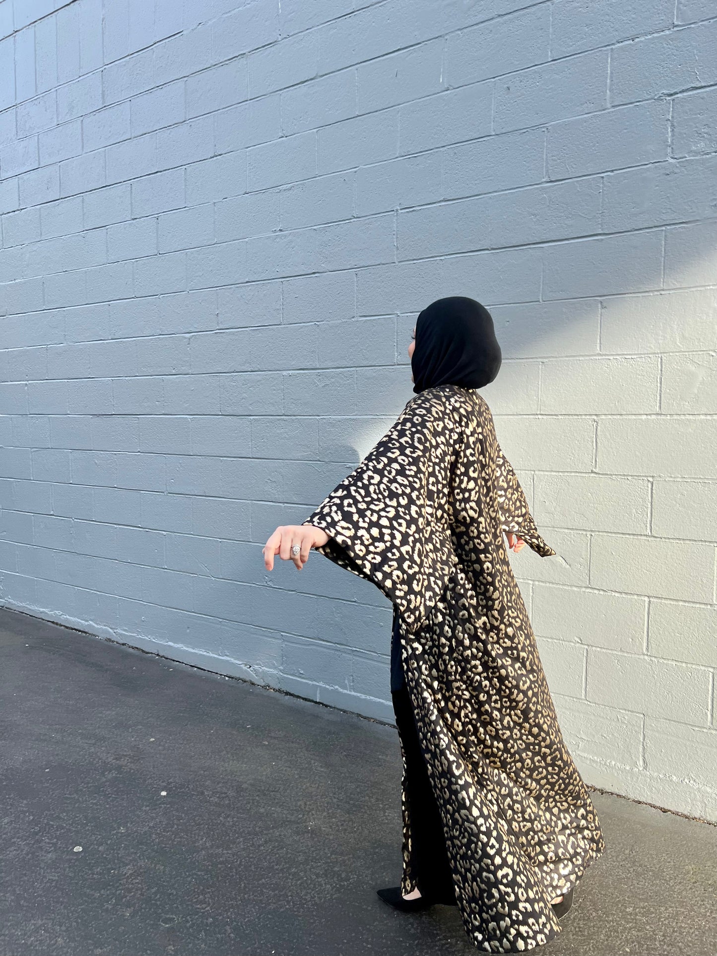 Signature MC Kimono: Gold Metallic Leopard