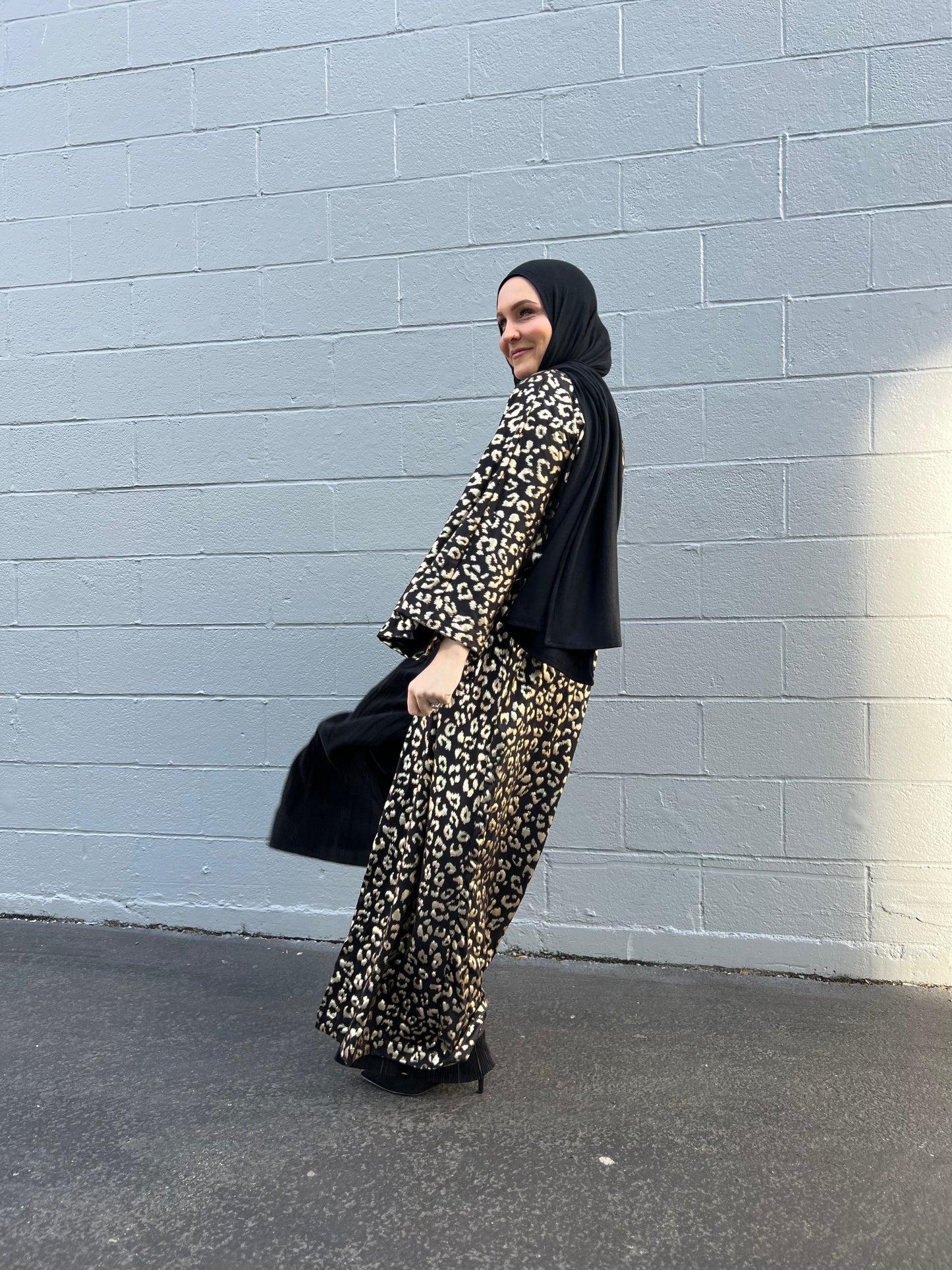 Signature MC Kimono: Gold Metallic Leopard