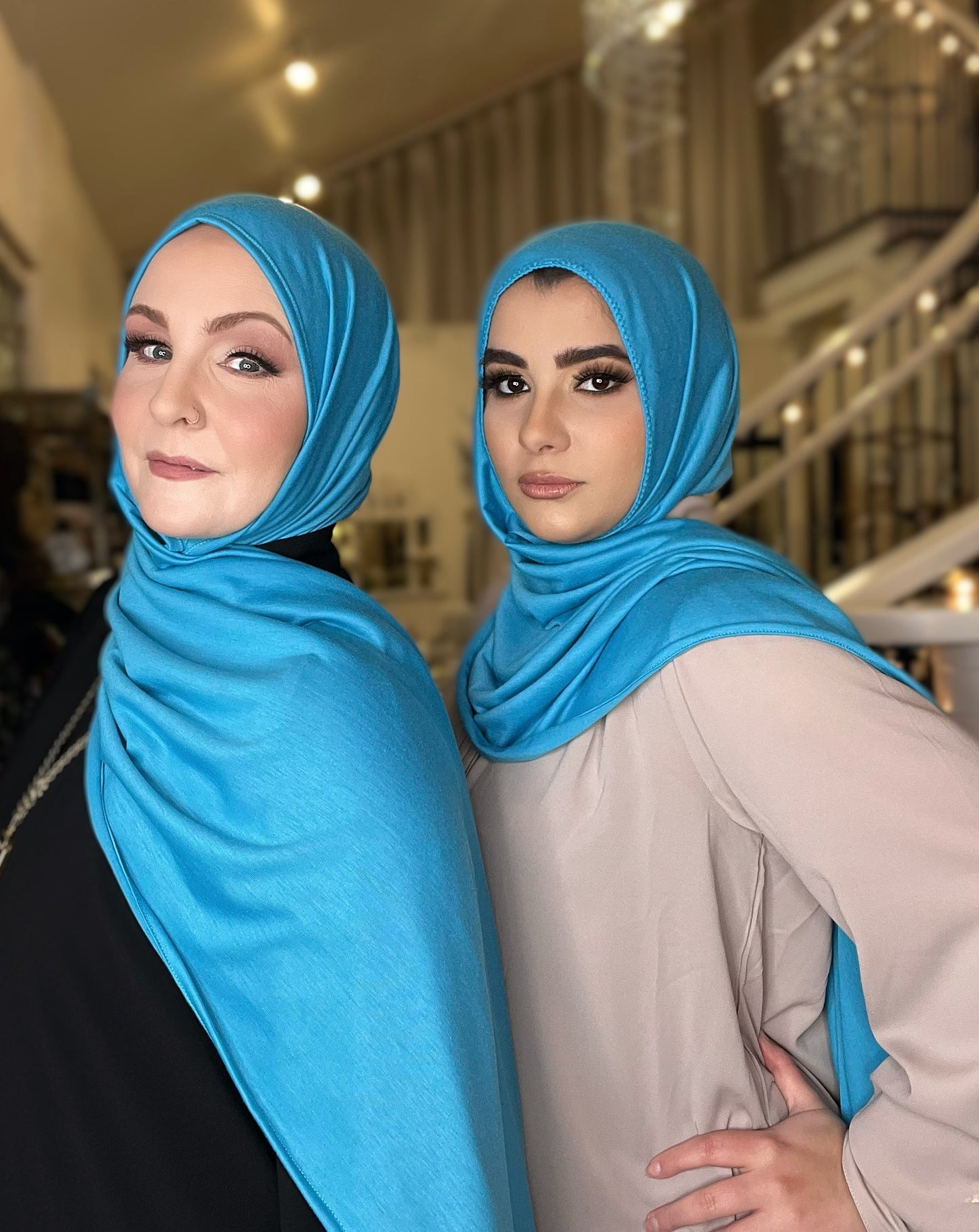 Jersey Hijab: Vivid Turquoise