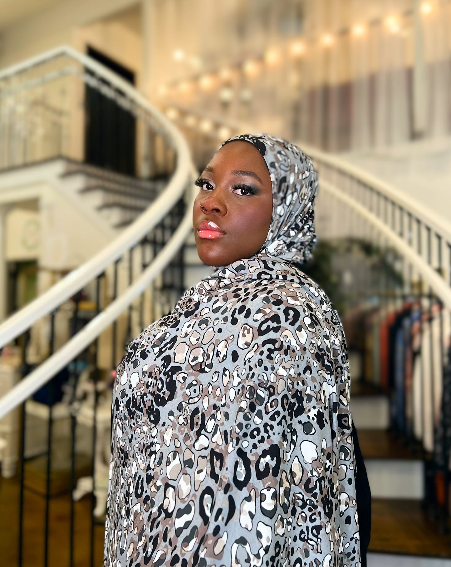 Printed Jersey Hijab: Incognito Cougar