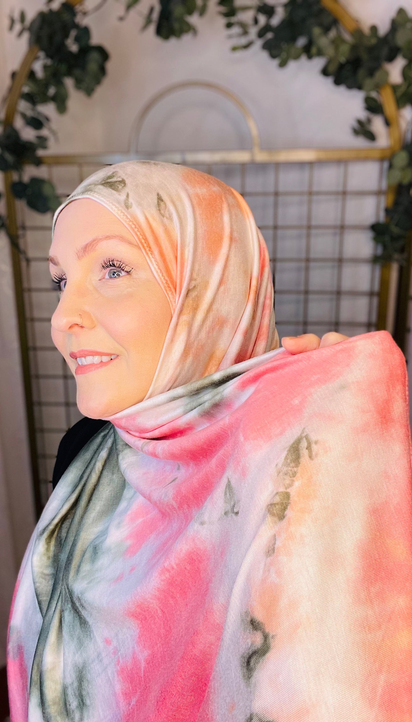 Tie Dye Jersey Hijab: Watermelon Mojito