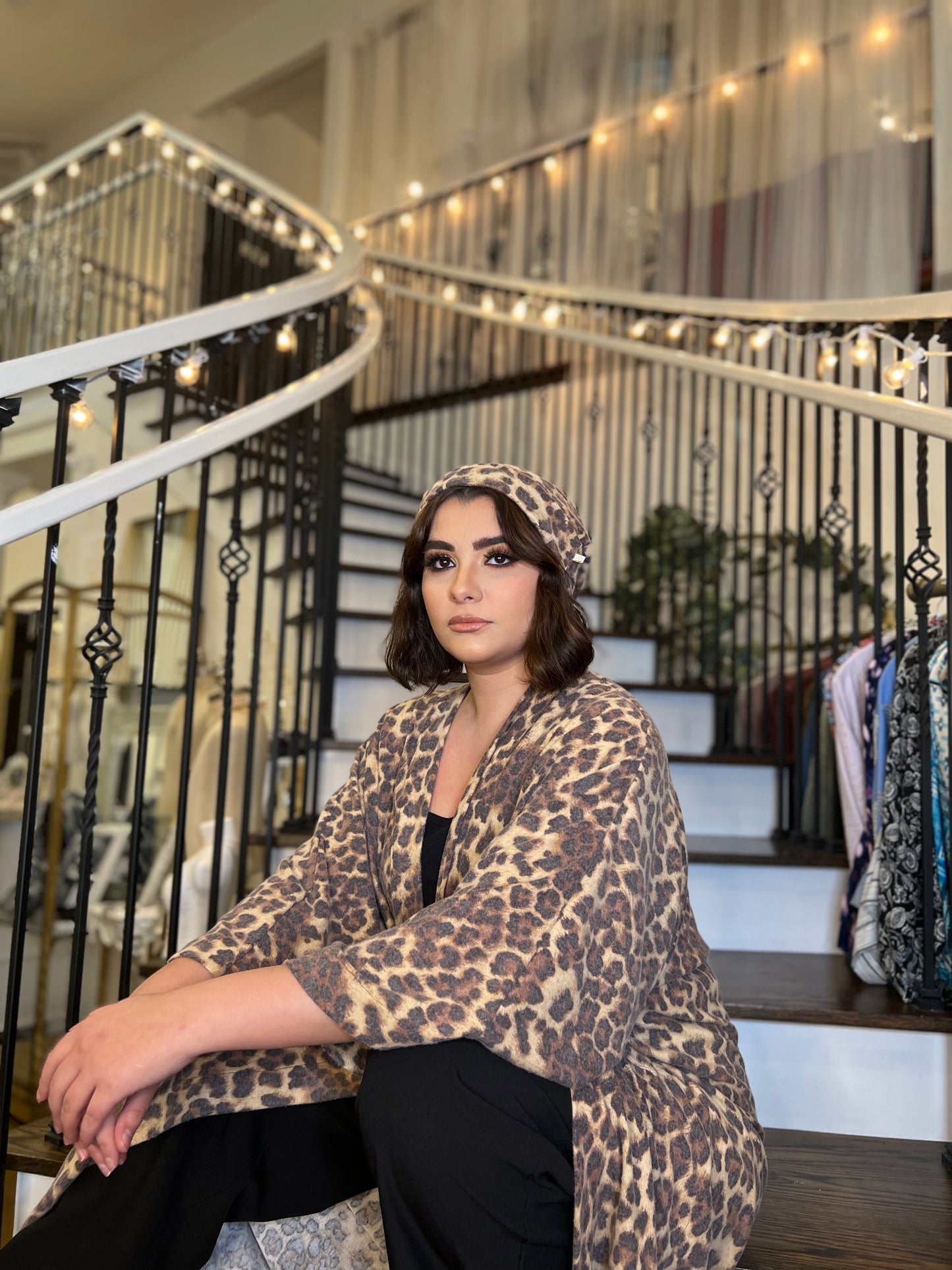 The Zahra Beanie: Classic Leopard