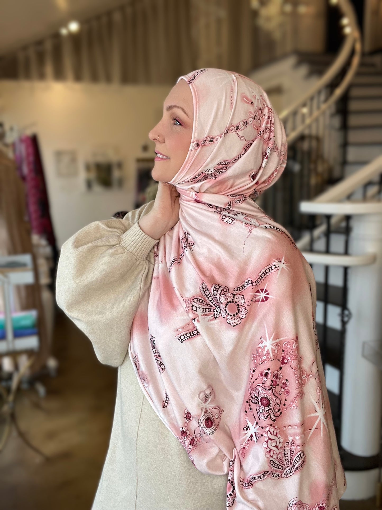 Printed Jersey Hijab: Hijab is My Crown