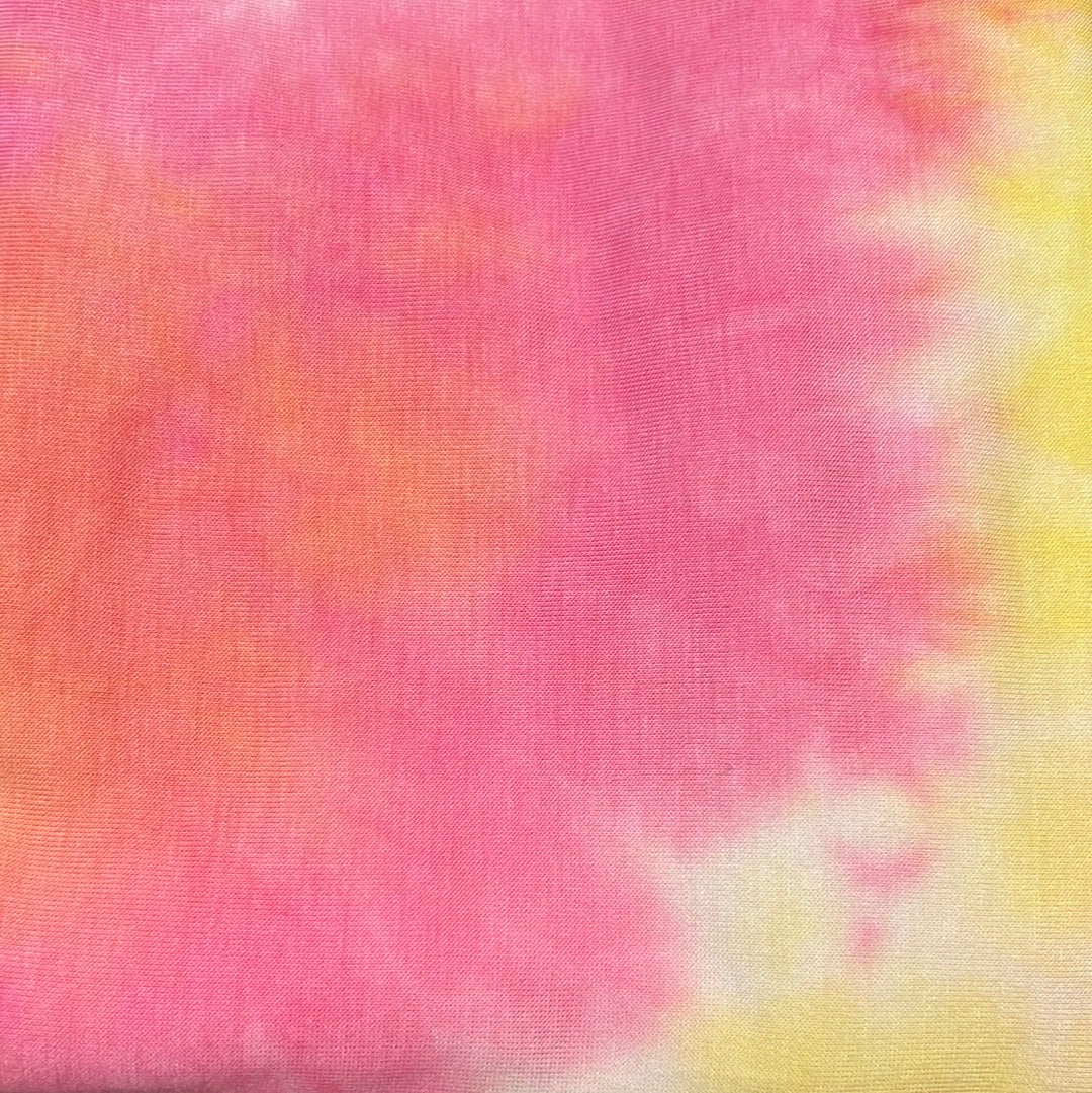 Tie Dye Jersey Hijab: Bubblegum Lemonade