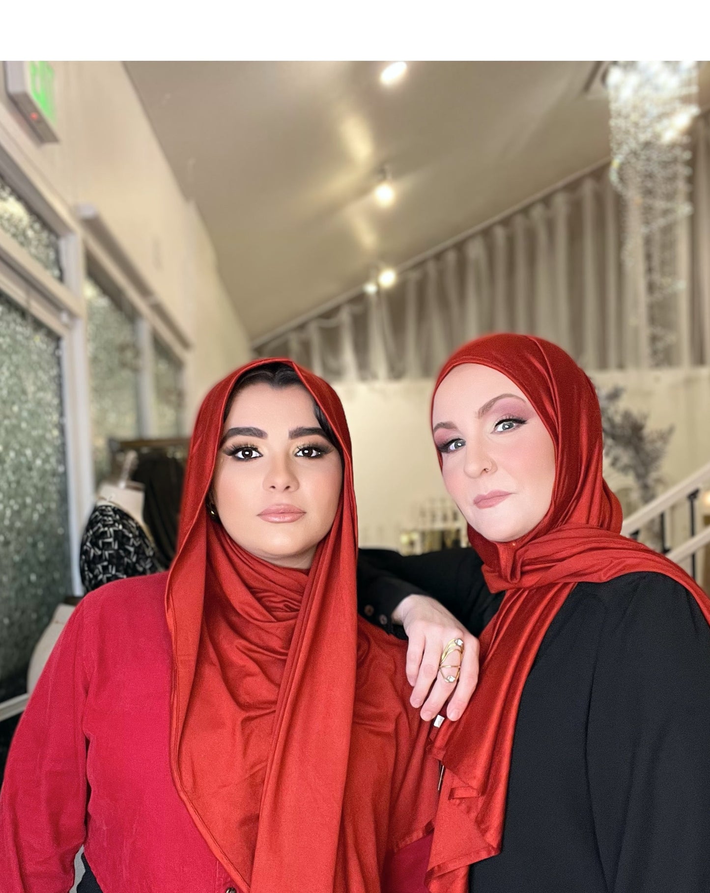 Jersey Hijab: Vivid Auburn Red