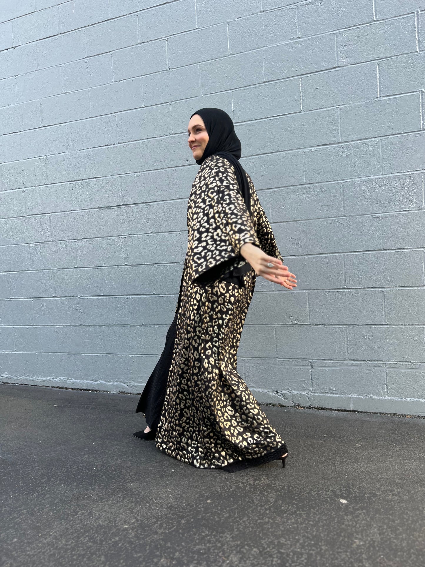 Signature MC Kimono: Gold Metallic Leopard