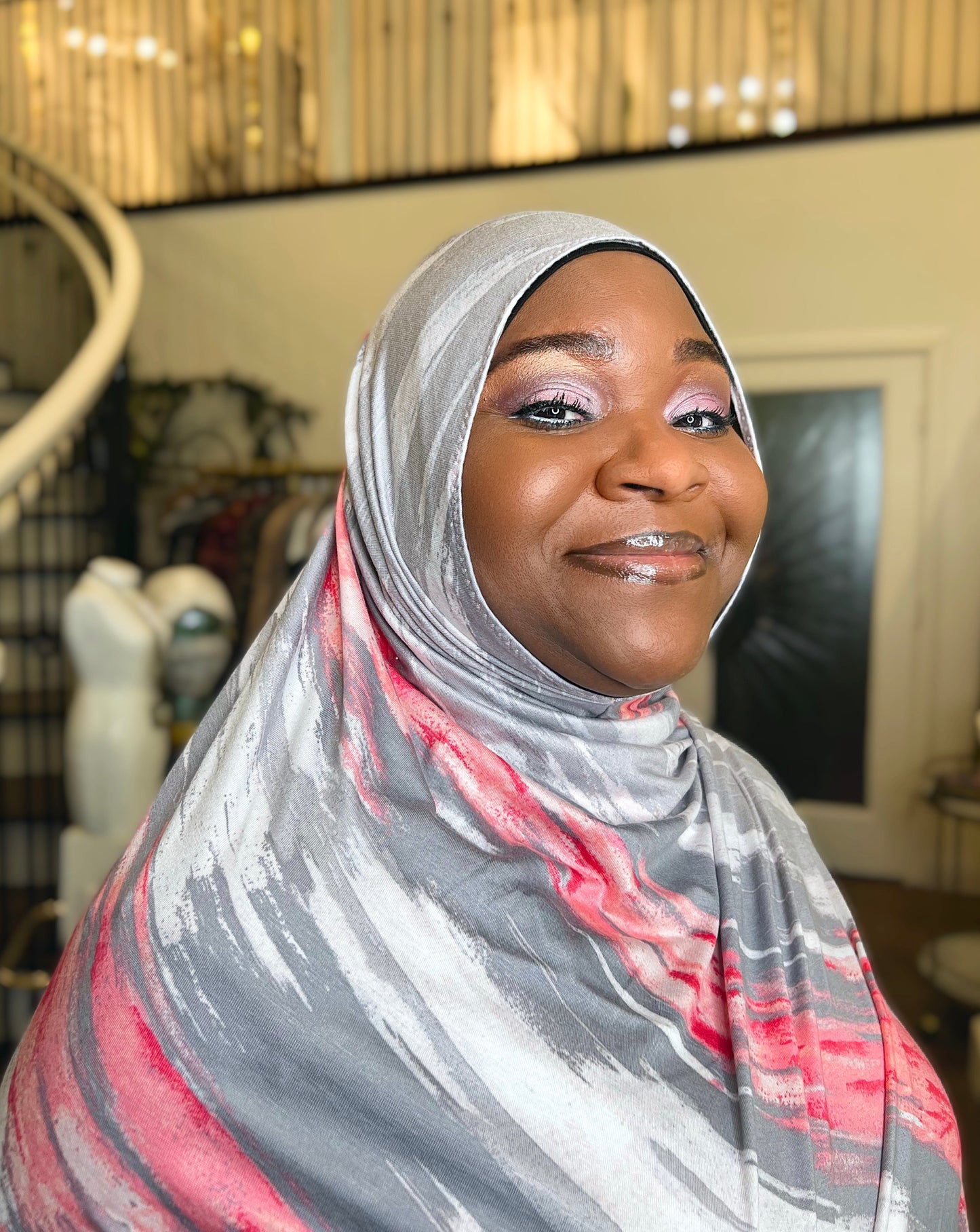Printed Jersey Hijab: Eid Outfit
