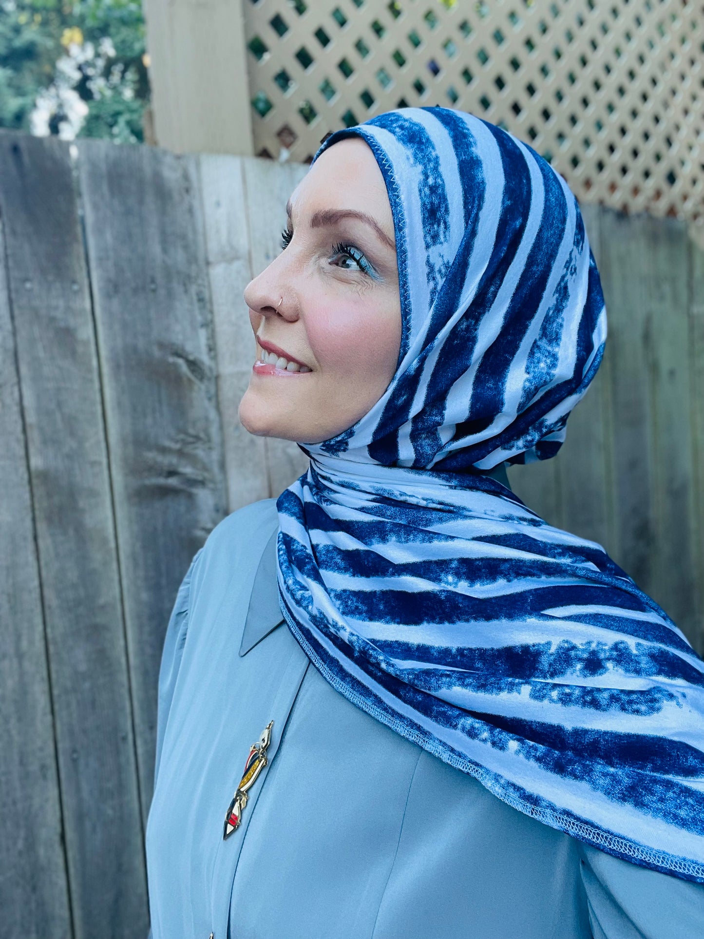 Limited Edition Printed Jersey Hijab: Sailor girl