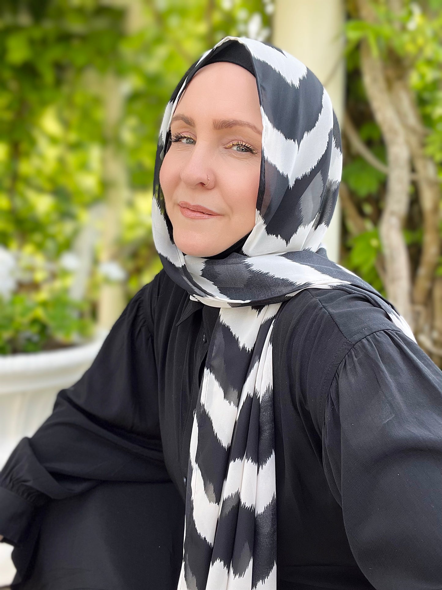 Chiffon Hijab: Statement Chevron