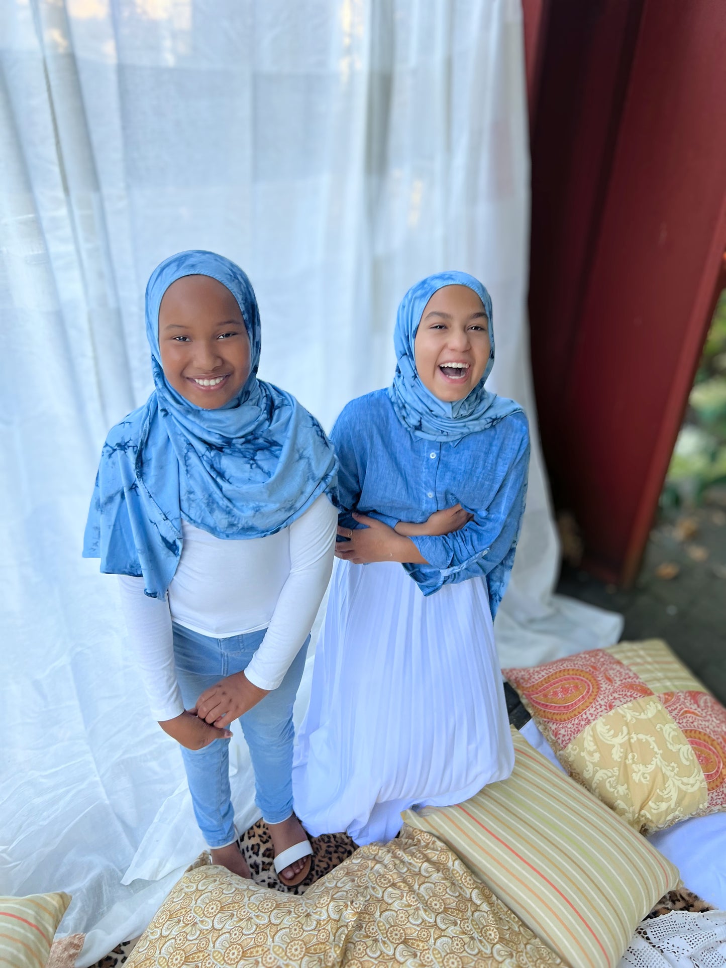 Tie Dye Jersey Hijab: Deep Ocean