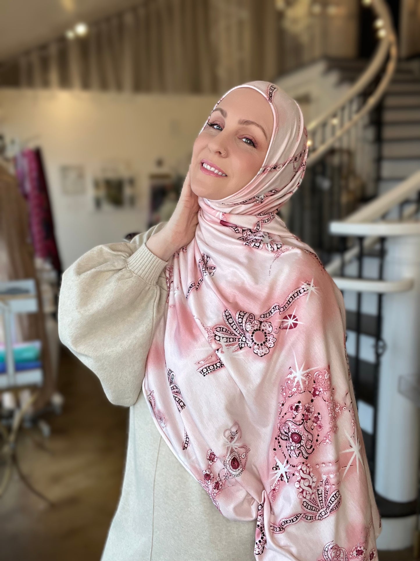 Printed Jersey Hijab: Hijab is My Crown