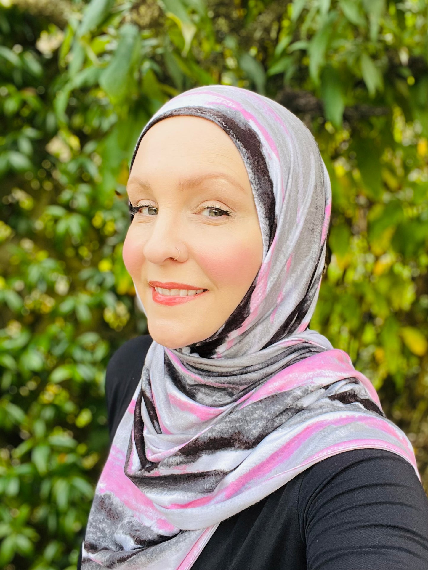 Printed Jersey Hijab: Quartz Crystal Magia