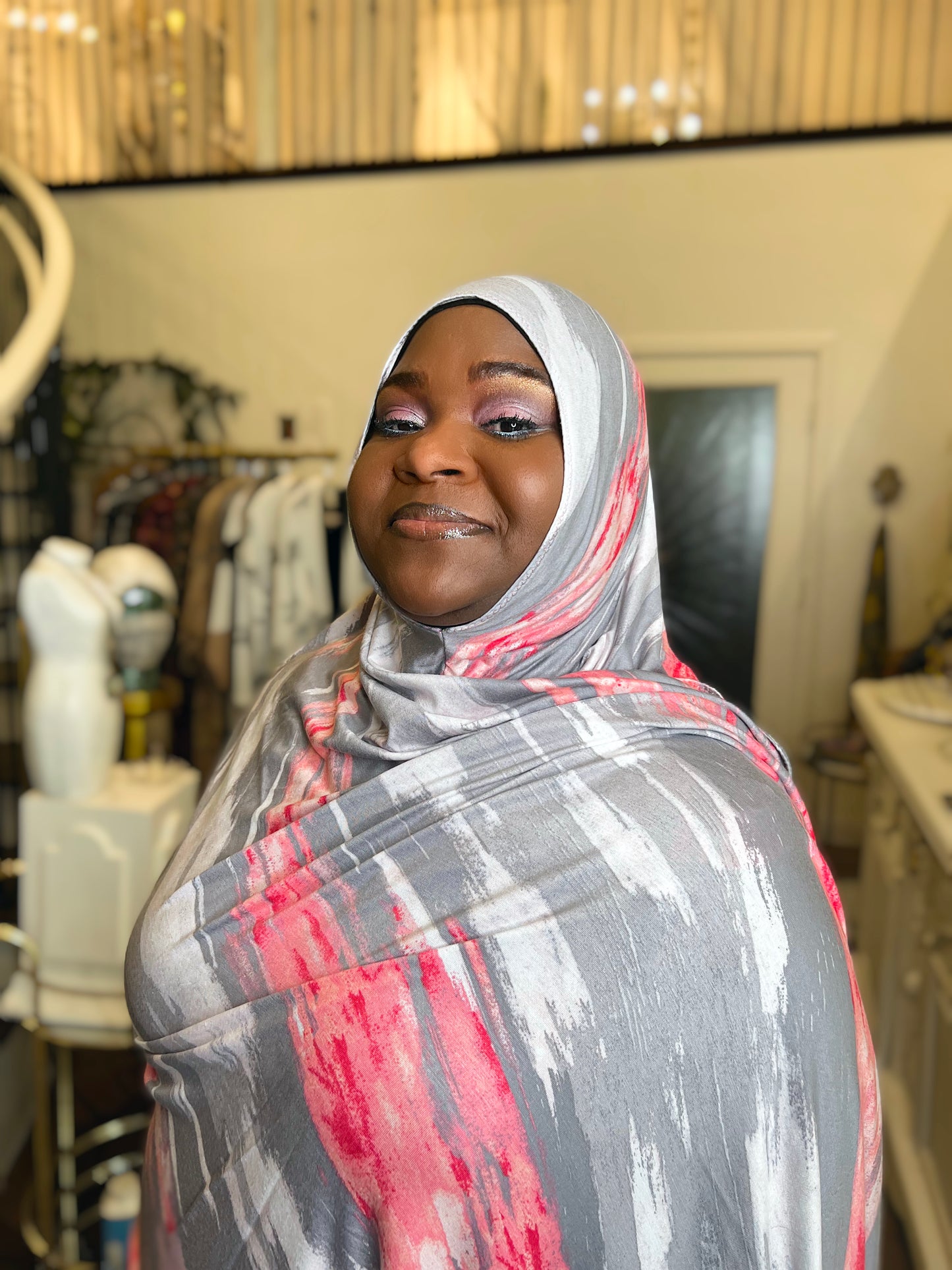 Printed Jersey Hijab: Eid Outfit