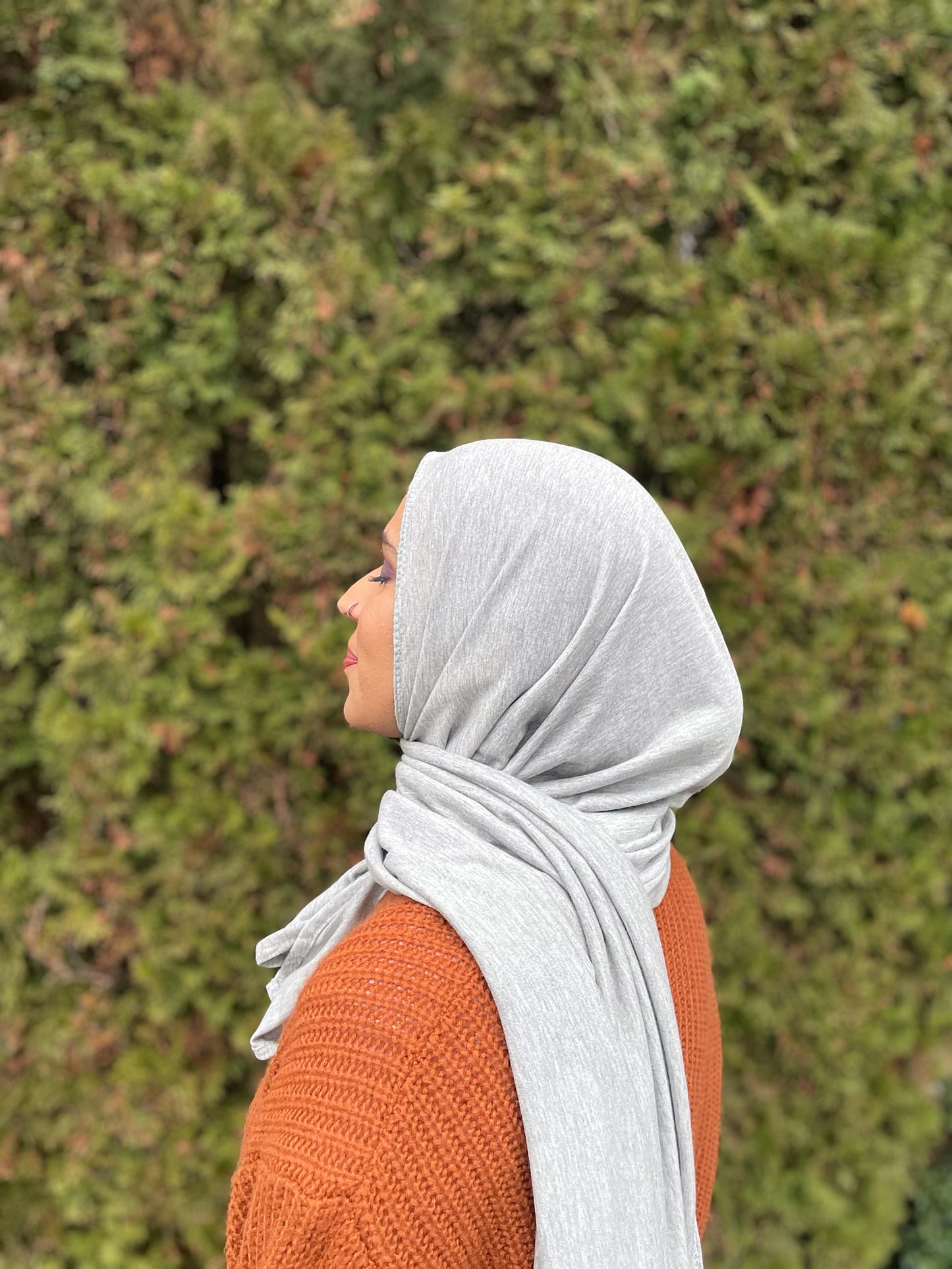 Tissue Jersey Hijab: Heather Grey