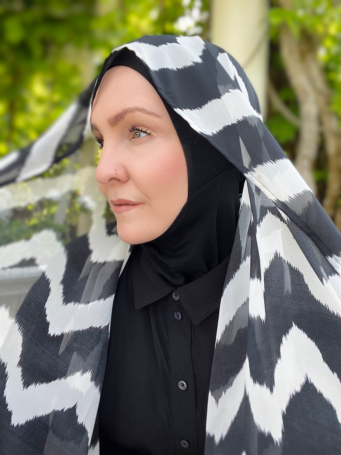 Chiffon Hijab: Statement Chevron