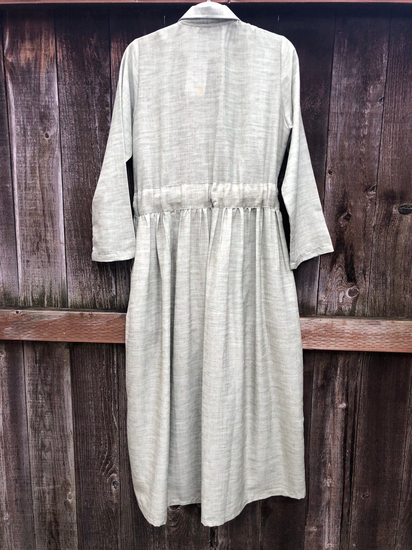 Spring Trench Dress - Light Green