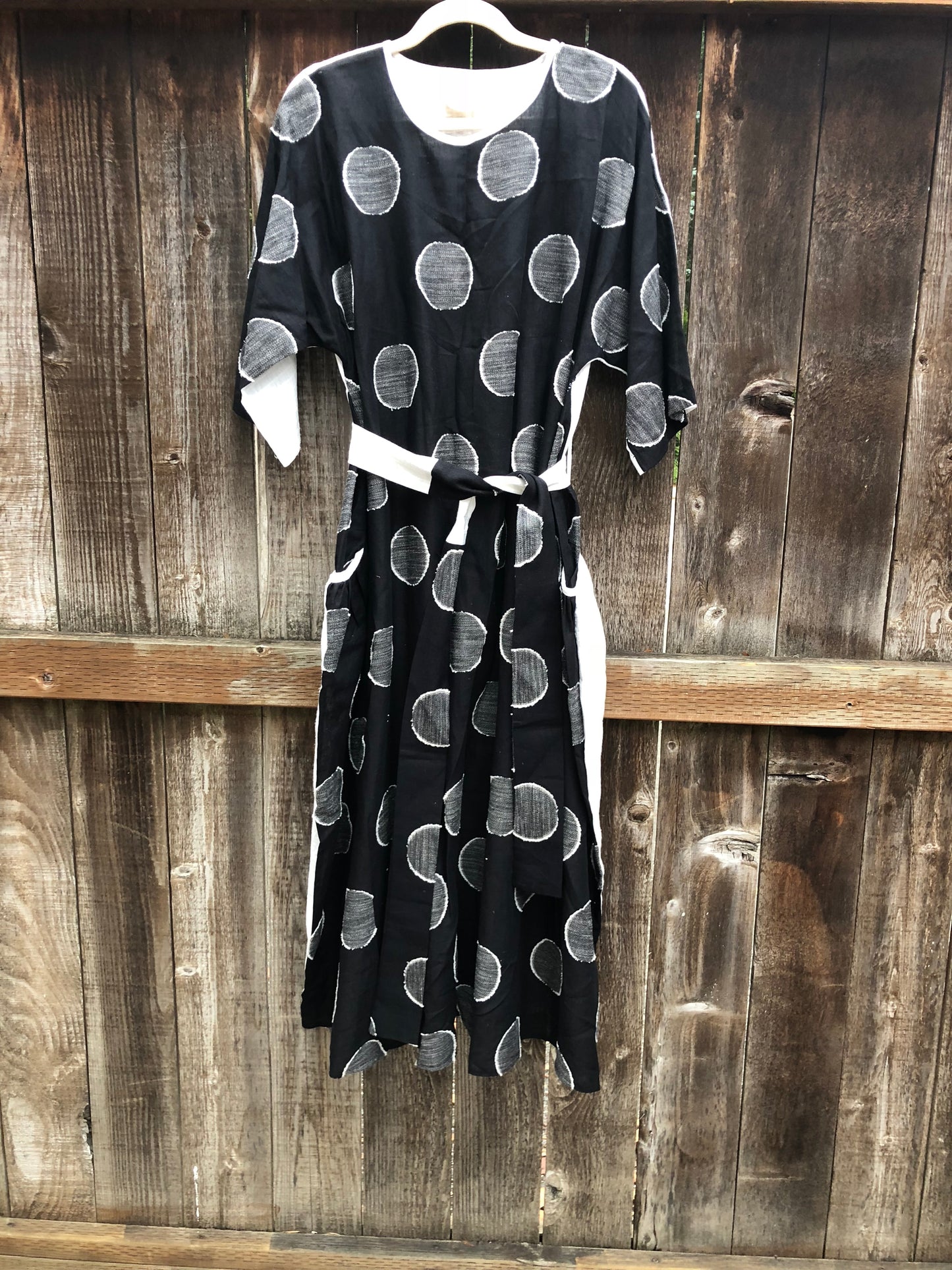 Polka Dot Cotton Caftan Dress