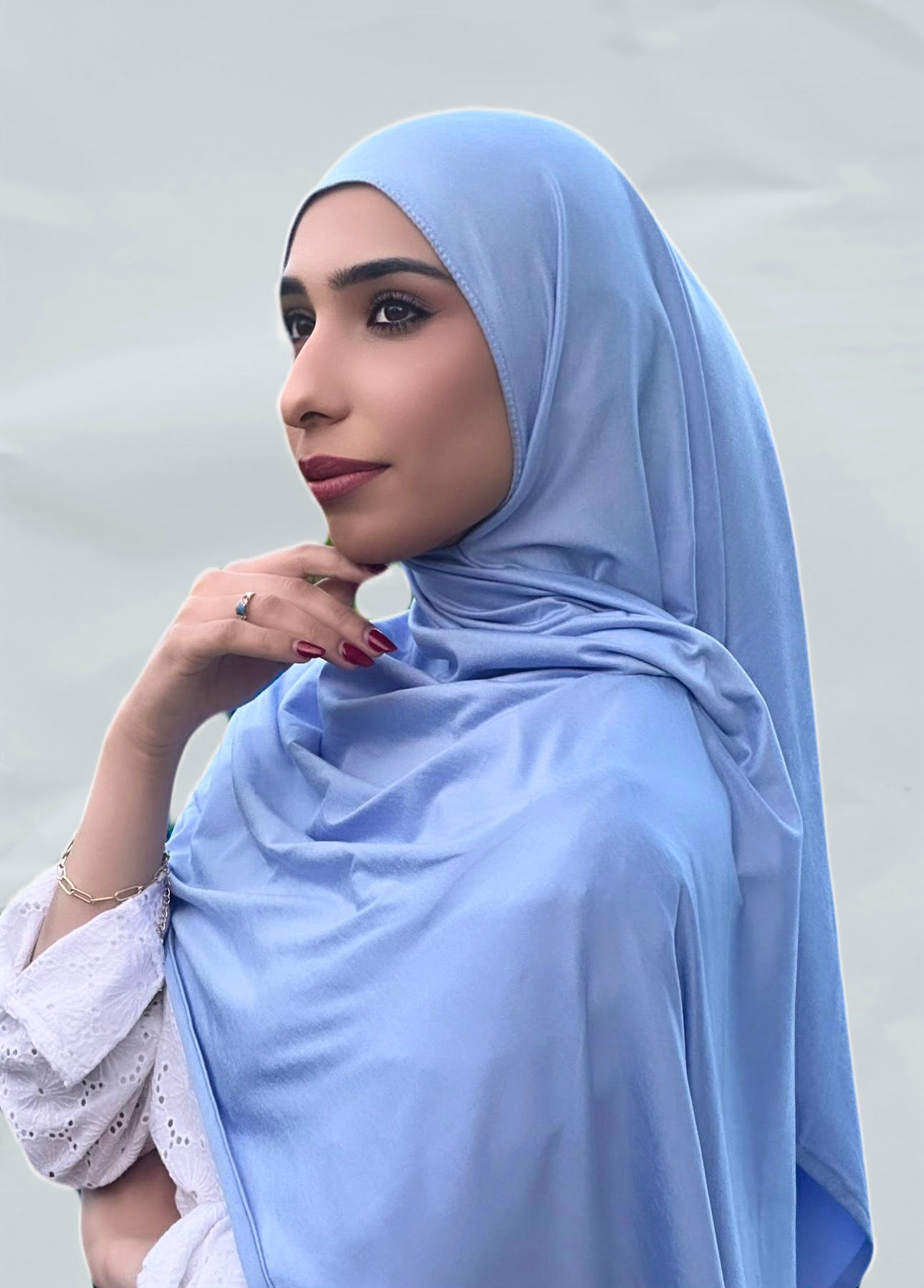 Performance Jersey Hijab: Sky Blue