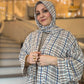 Nour Oversized Abaya - Heritage Coast Plaid