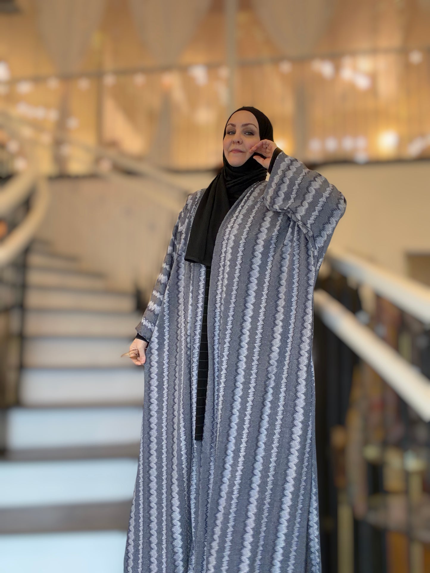 Nour Oversized Abaya - Celestial Tide