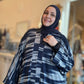 Nour Oversized Abaya - Blue Lightning