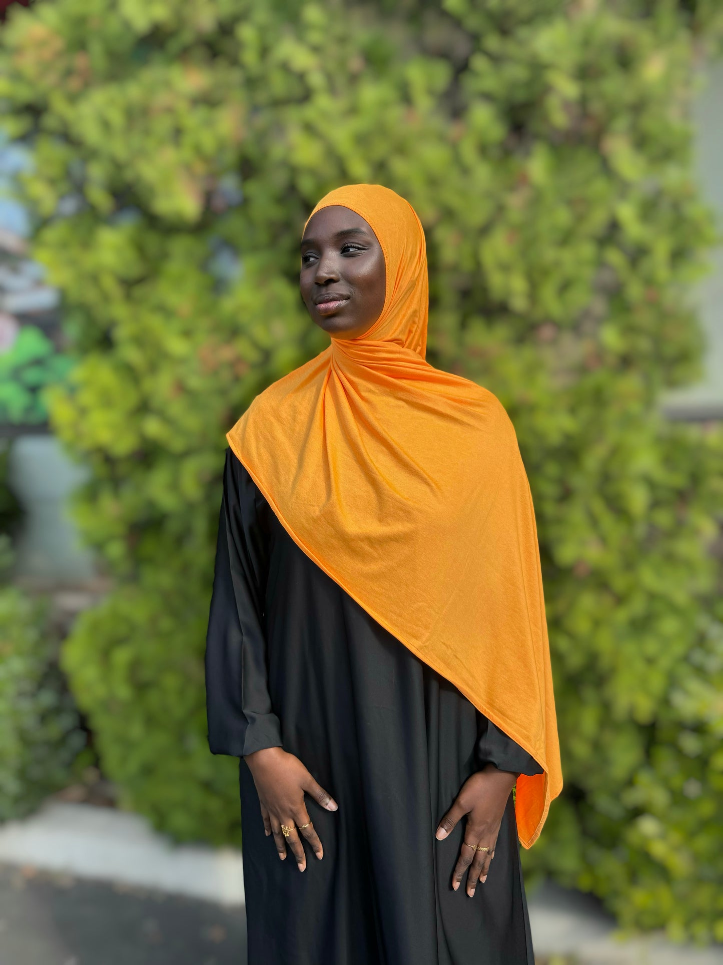 Performance Jersey Hijab: Tangerine