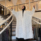 Up-cycled Nour Abaya - Ivory Heirloom Fringe