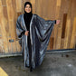 Metallic Oversized Abaya - Eid Collection: Silver & Black