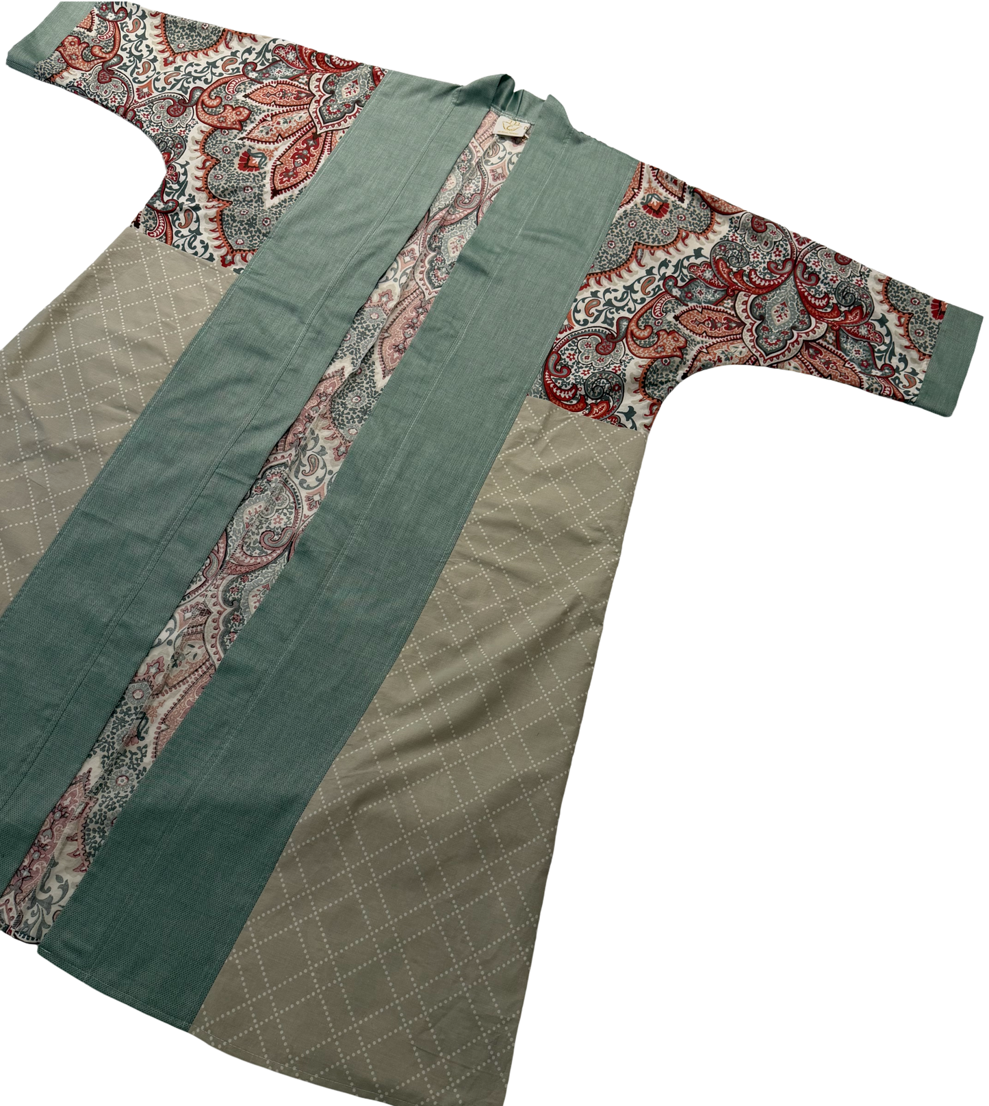 Pocket Anorak Abaya — Eucalyptus & Paisley