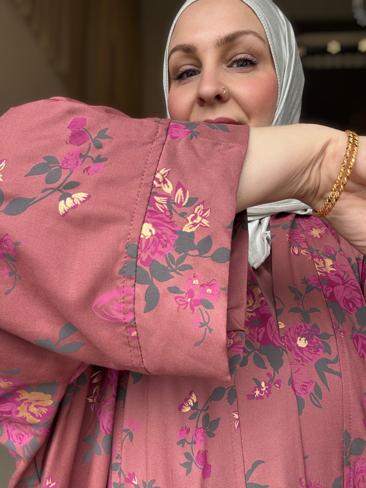 Pocket Anorak Abaya - Bloom