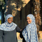 Printed Jersey Hijab: Blue Ikat