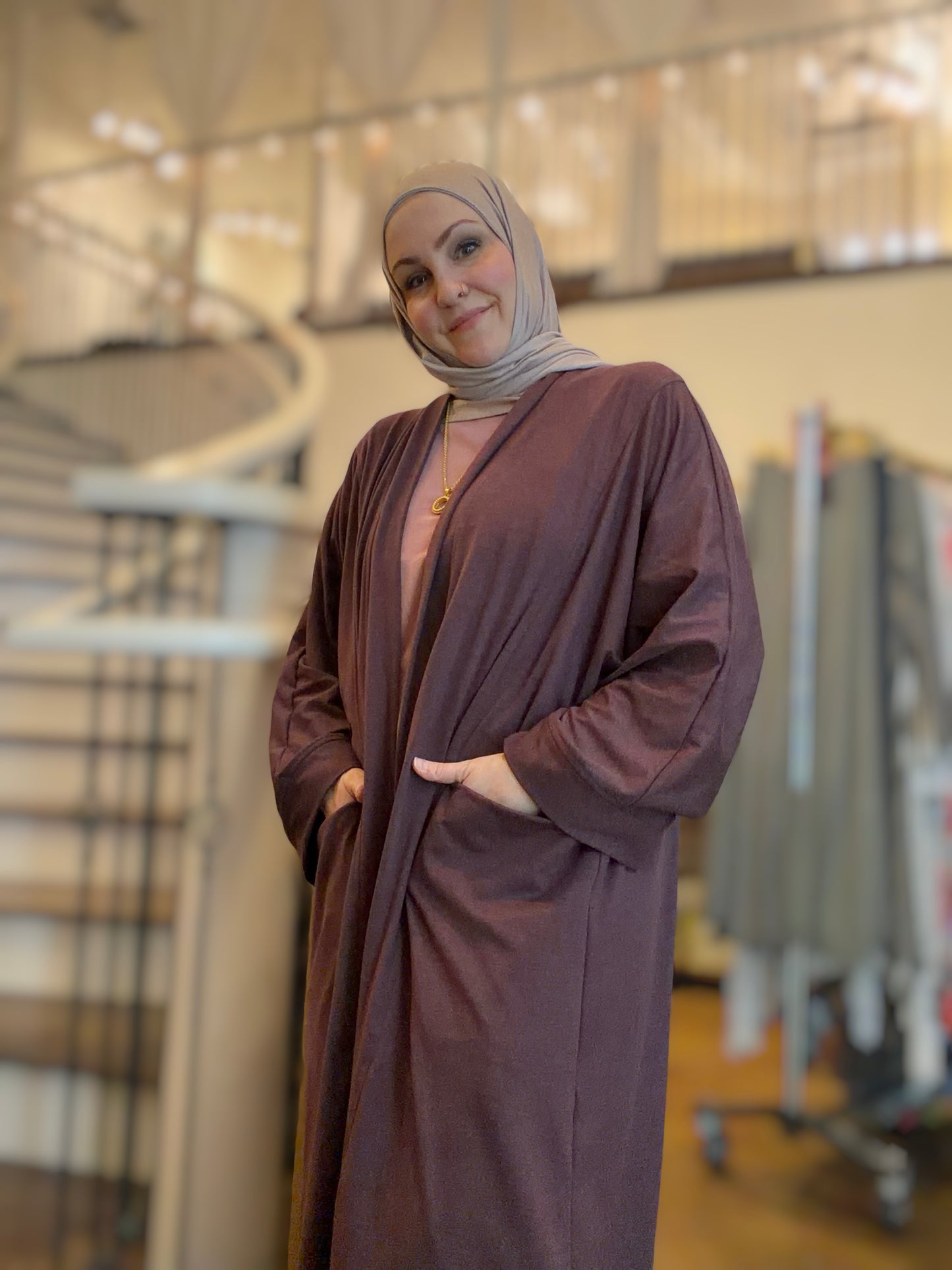 Pocket Anorak Abaya - Eggplant Athleisure