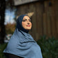 Performance Jersey Hijab: Dark Wash Denim