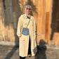 The Pocket Story Mini — Saffron Bloom, Light Wash | Upcycled Denim Convertible Bag