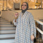 Nour Oversized Abaya - Heritage Coast Plaid