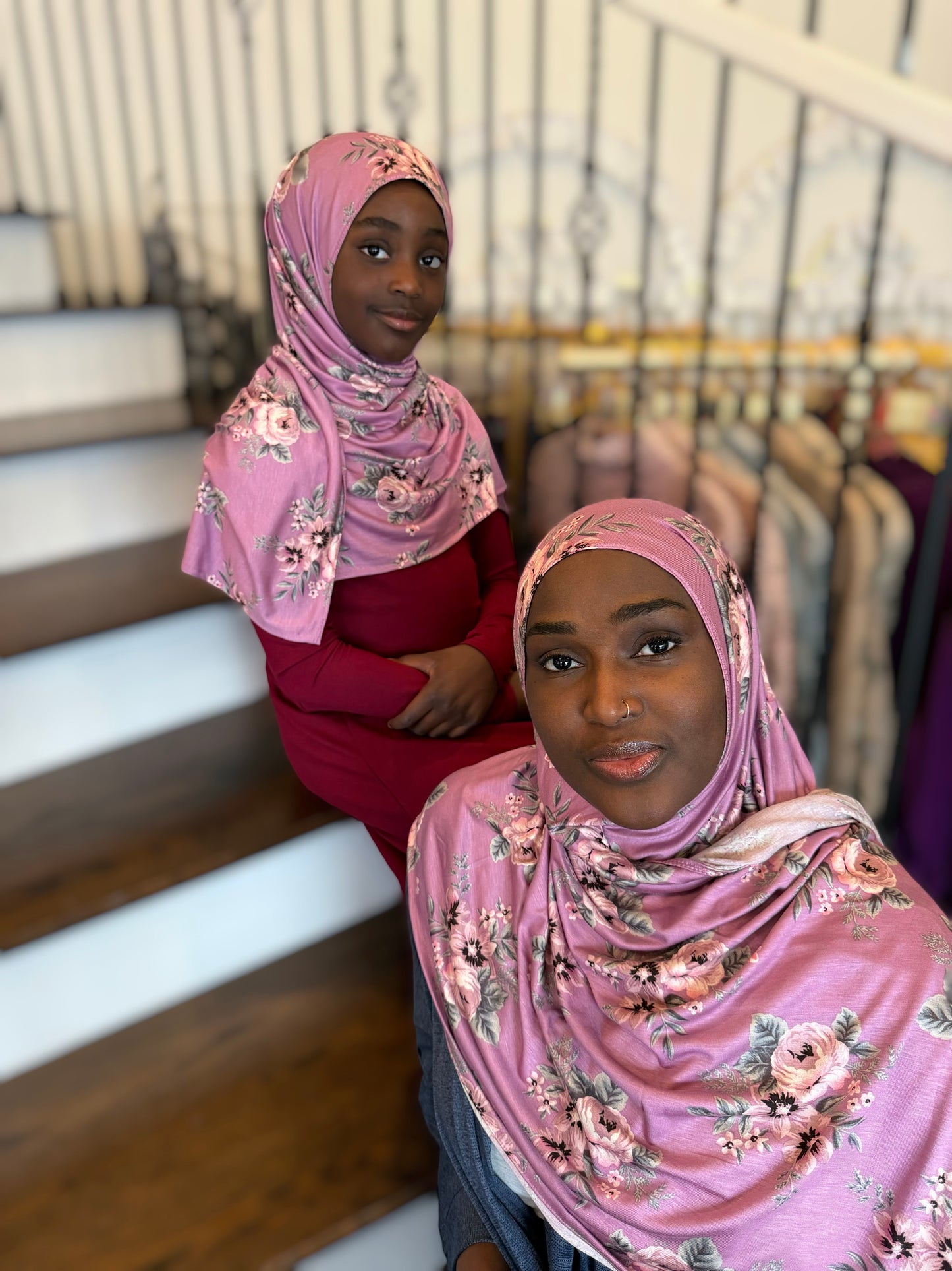 Printed Jersey Hijab: Evangeline