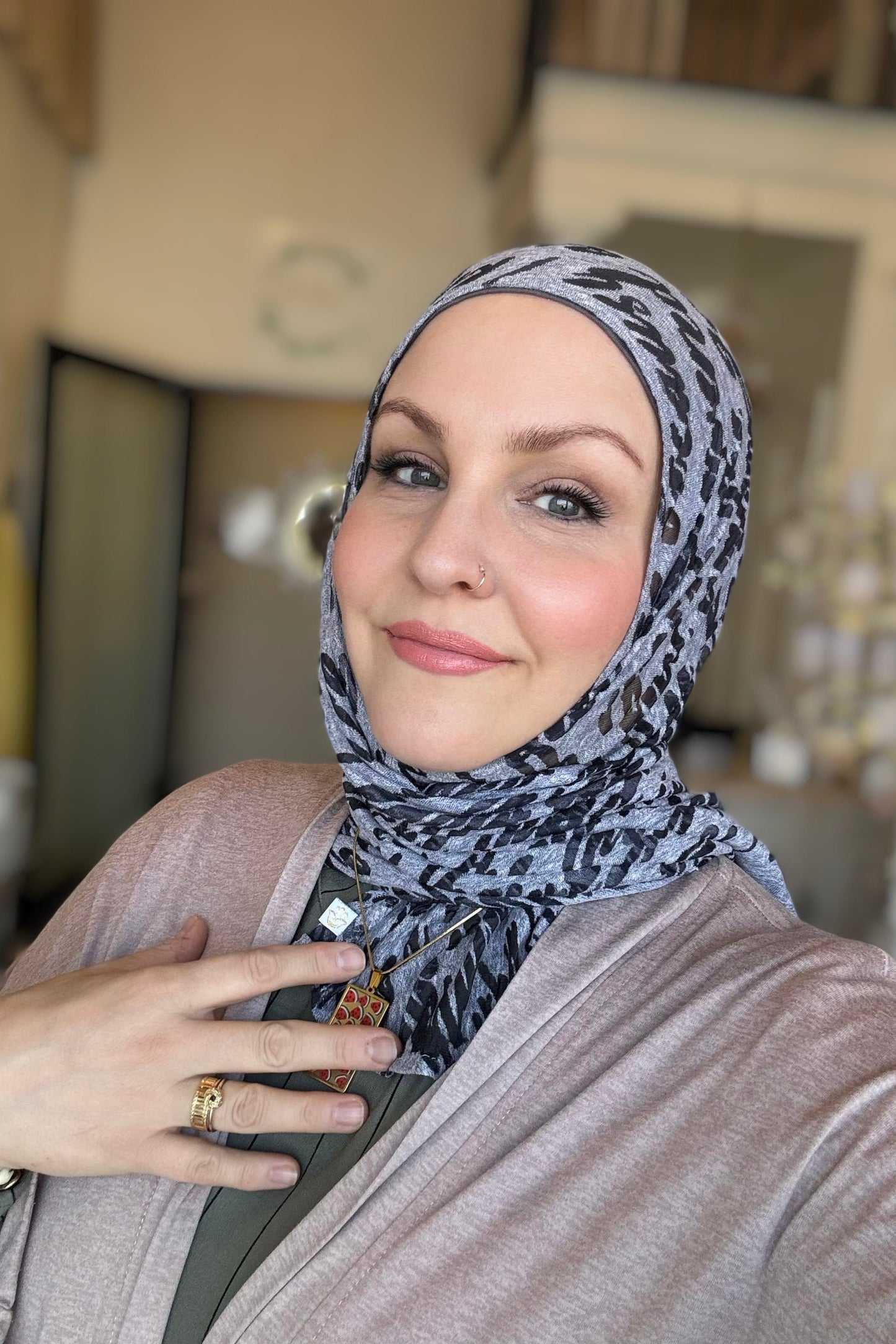 Burnout Tissue Jersey Hijab: Purposeful