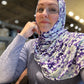 Printed Jersey Hijab: Violeta Watercolor Floral