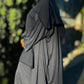 Nour Oversized Abaya - Muted Navy Blue Performance