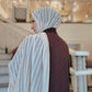 Metallic Tissue Jersey Hijab: Gilden Cream