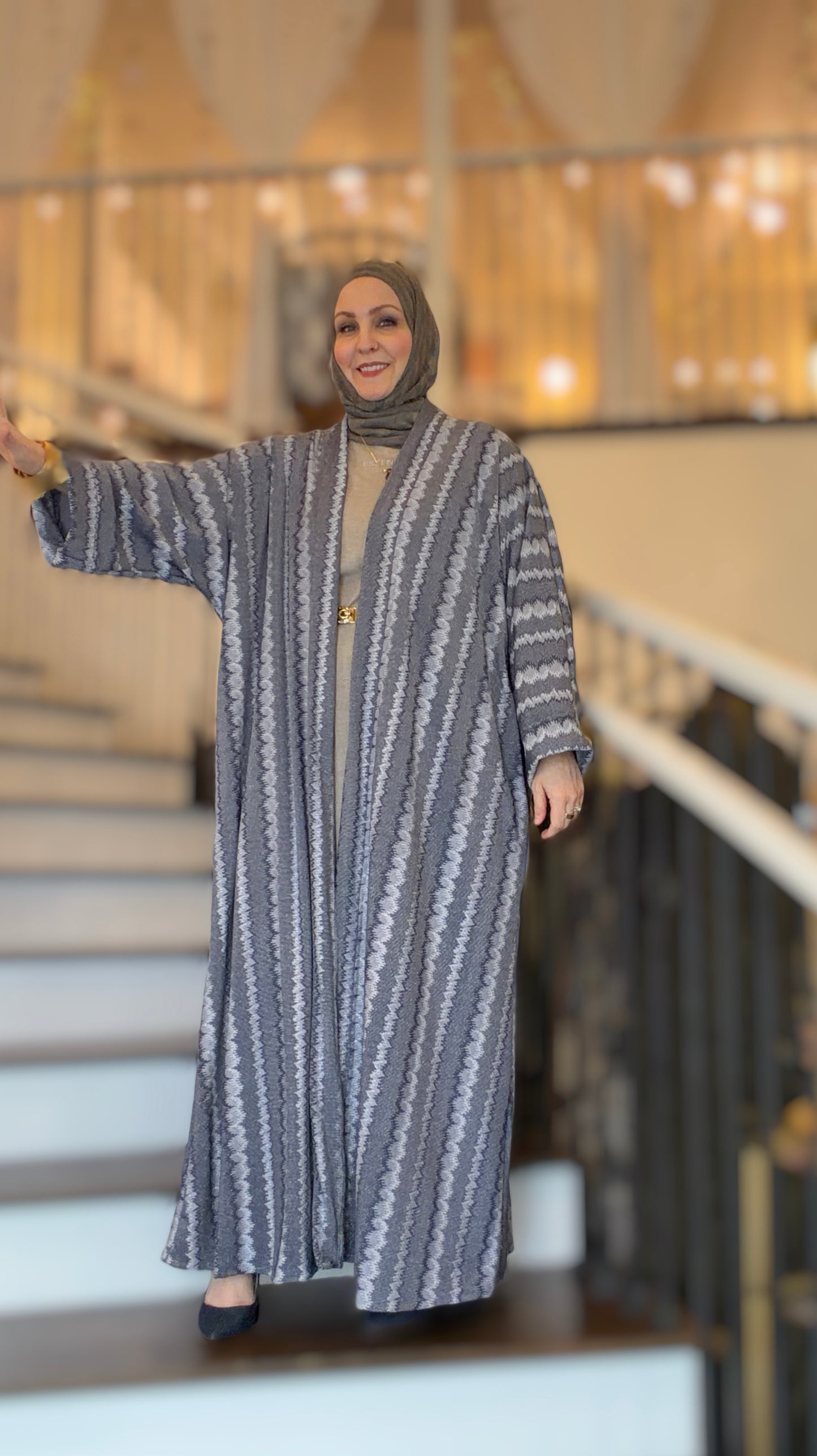 Nour Oversized Abaya - Celestial Tide